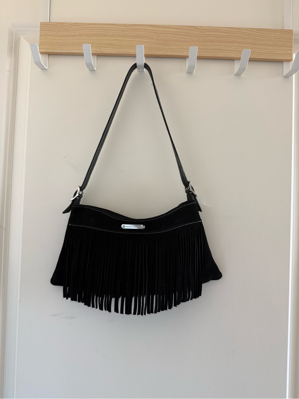 Black Fringe Shoulder Bag by Rebecca Minkoff